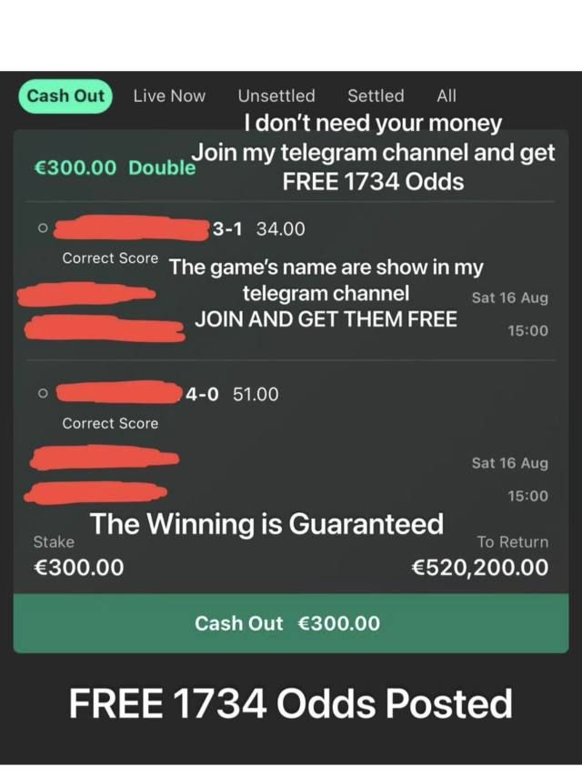 I don’t need your money. Join my Telegram channel and get FREE 1734 odds—no payment required Whathapp group : +1 (512) 413‑04 - Image 2